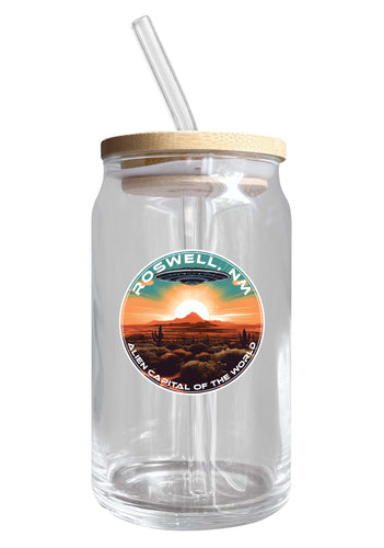 Roswell New Mexico Design A Souvenir 12 oz Beer Can Glass 4-Pack