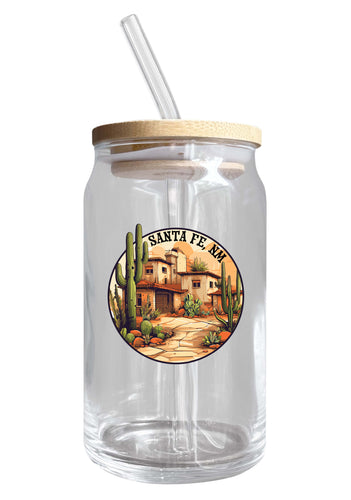 Santa Fe New Mexico Design D Souvenir 12 oz Beer Can Glass Single