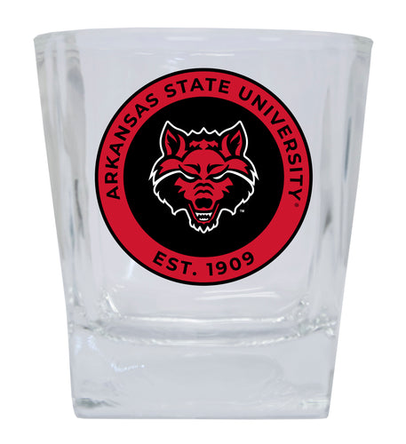 Arkansas State 10 oz Whiskey Rocks Glass Circle Design Officially Licensed Collegiate Product 