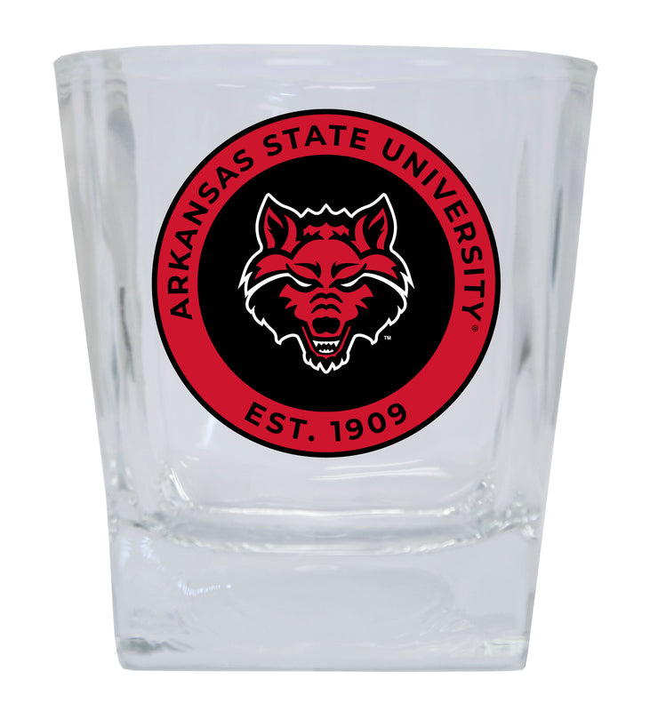 Arkansas State 10 oz Whiskey Rocks Glass Circle Design Officially Licensed Collegiate Product 
