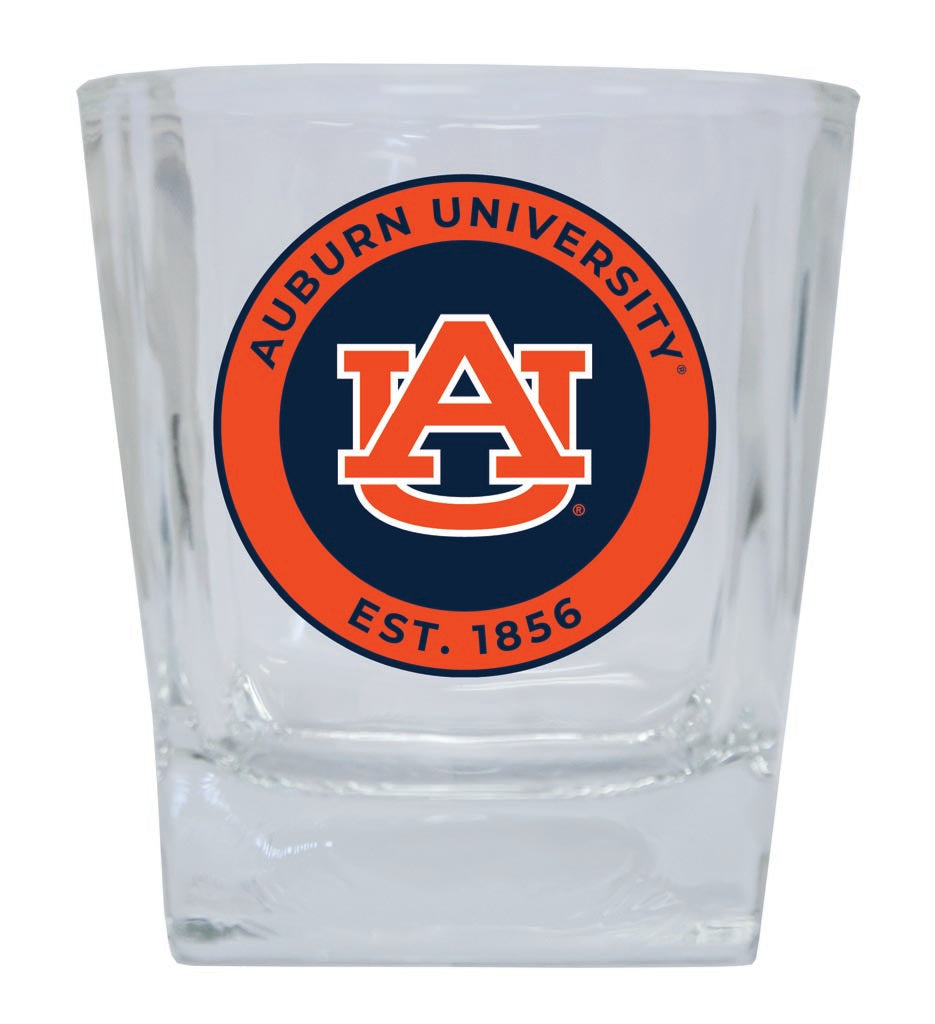 Auburn Tigers 10 oz Whiskey Rocks Glass Circle Design Officially Licensed Collegiate Product