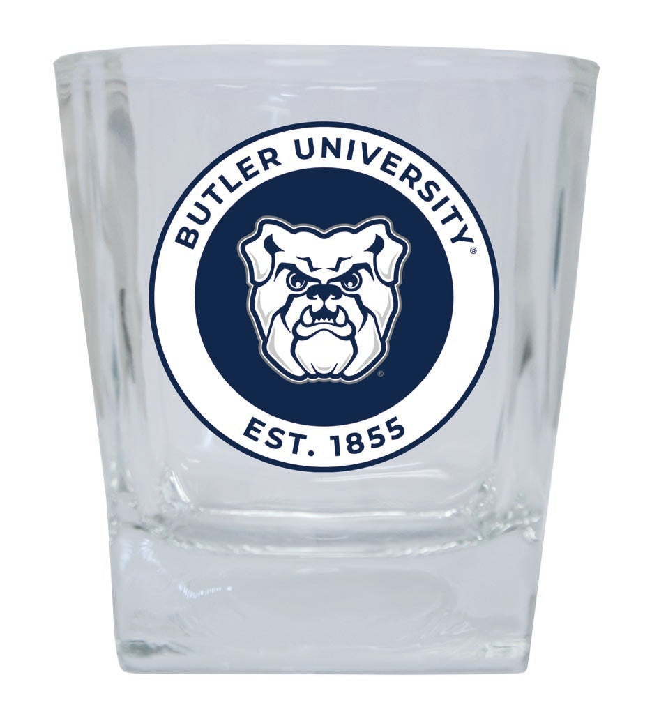 Butler Bulldogs 10 oz Whiskey Rocks Glass Circle Design Officially Licensed Collegiate Product