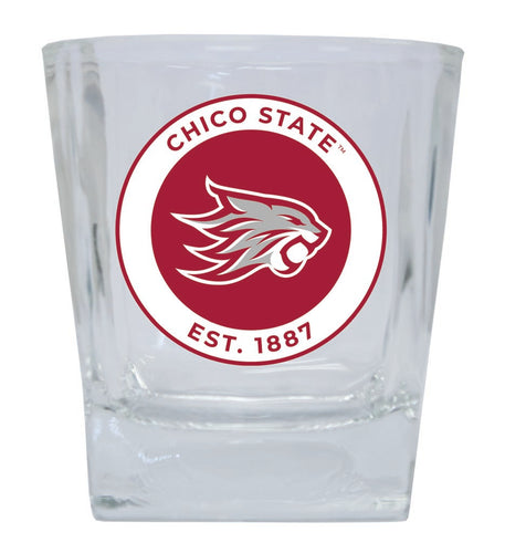 California State University, Chico 10 oz Whiskey Rocks Glass Circle Design Officially Licensed Collegiate Product