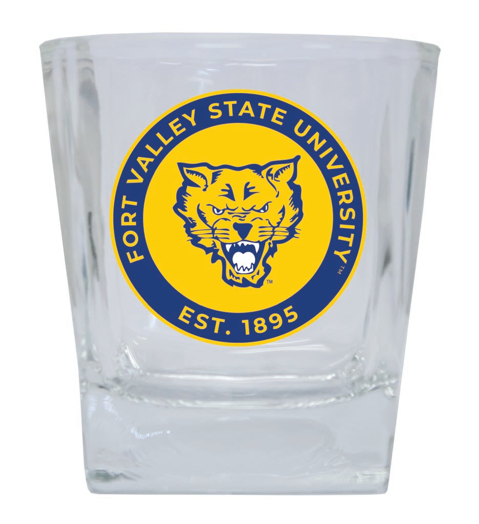 Fort Valley State University 10 oz Whiskey Rocks Glass Circle Design Officially Licensed Collegiate Product 