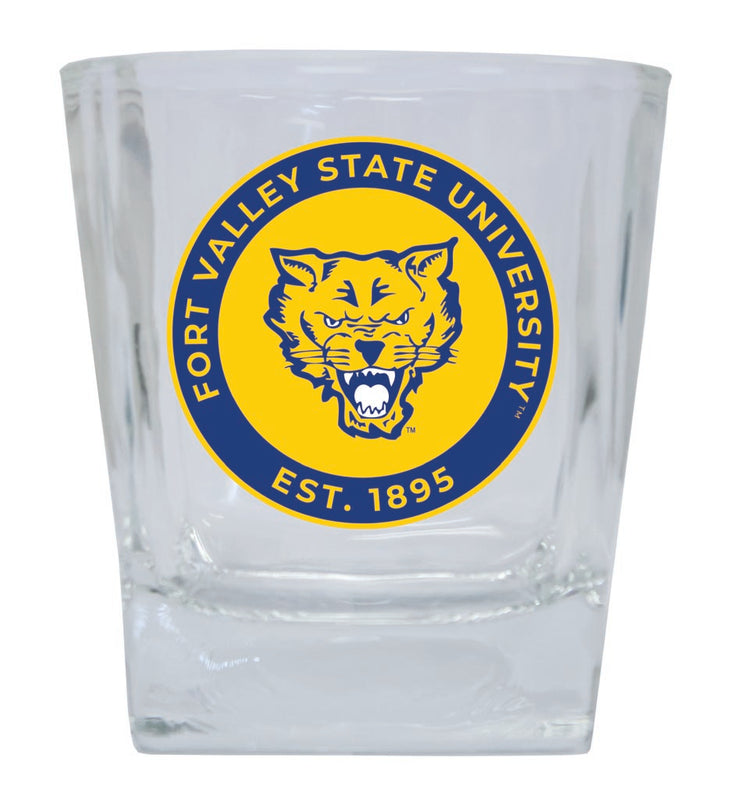 Fort Valley State University 10 oz Whiskey Rocks Glass Circle Design Officially Licensed Collegiate Product 