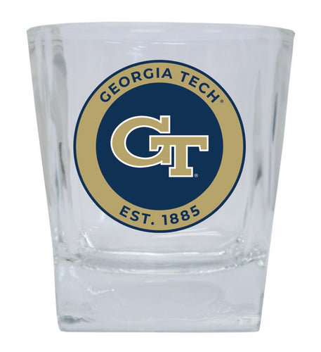 Georgia Tech Yellow Jackets 10 oz Whiskey Rocks Glass Circle Design Officially Licensed Collegiate Product 