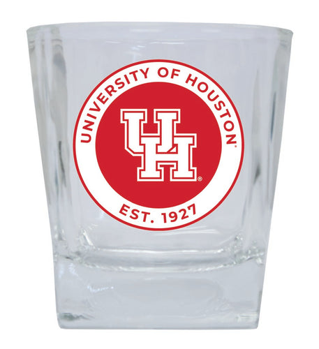 University of Houston 10 oz Whiskey Rocks Glass Circle Design Officially Licensed Collegiate Product