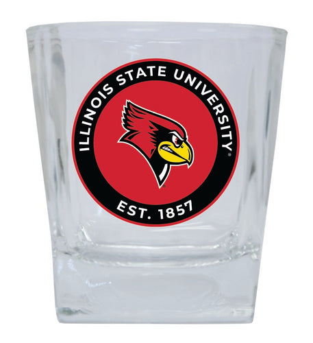 Illinois State Redbirds 10 oz Whiskey Rocks Glass Circle Design Officially Licensed Collegiate Product 
