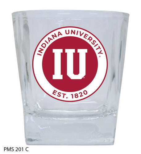 Indiana Hoosiers 10 oz Whiskey Rocks Glass Circle Design Officially Licensed Collegiate Product