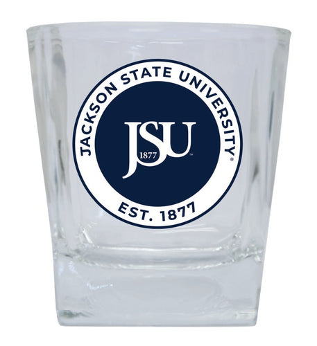 Jackson State University 10 oz Whiskey Rocks Glass Circle Design Officially Licensed Collegiate Product