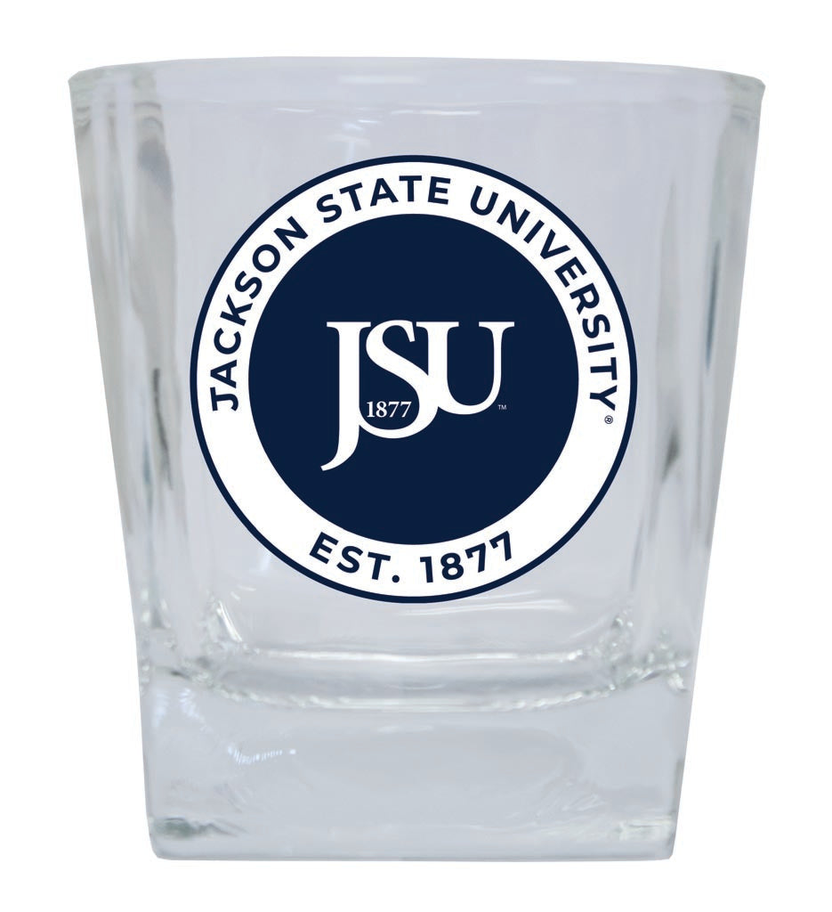 Jackson State University 10 oz Whiskey Rocks Glass Circle Design Officially Licensed Collegiate Product