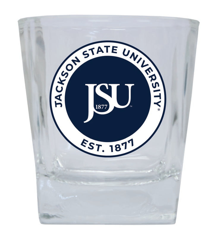 Jackson State University 10 oz Whiskey Rocks Glass Circle Design Officially Licensed Collegiate Product