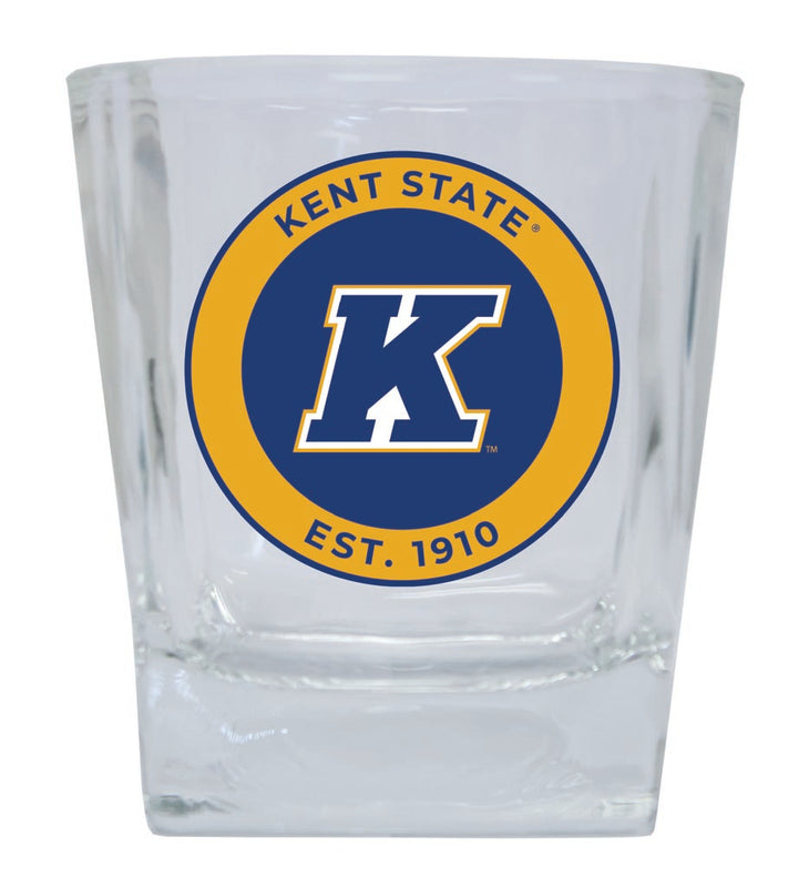 Kent State University 10 oz Whiskey Rocks Glass Circle Design Officially Licensed Collegiate Product