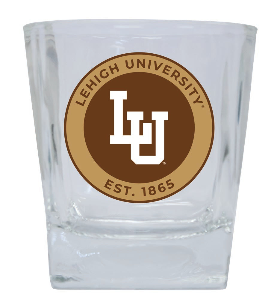 Lehigh University Mountain Hawks 10 oz Whiskey Rocks Glass Circle Design Officially Licensed Collegiate Product