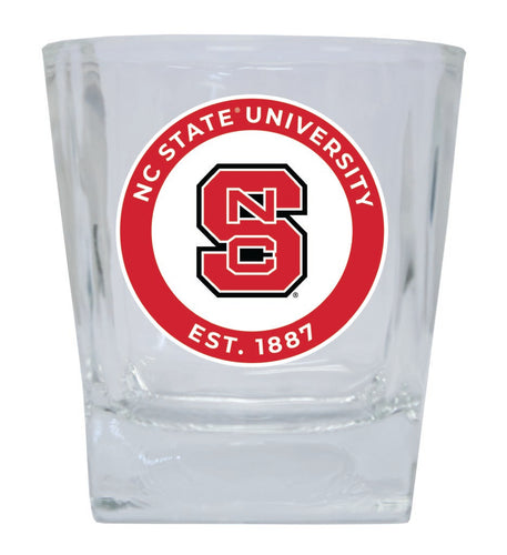 NC State Wolfpack 10 oz Whiskey Rocks Glass Circle Design Officially Licensed Collegiate Product
