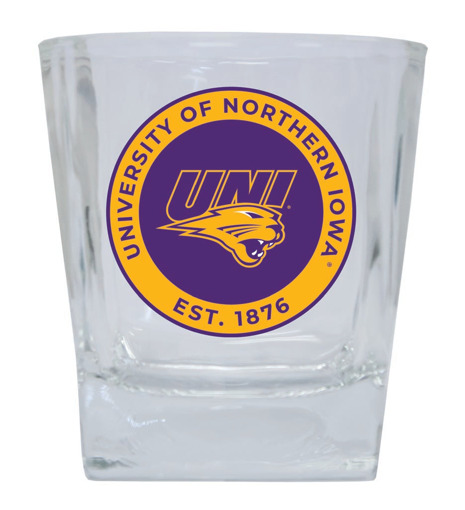 Northern Iowa Panthers 10 oz Whiskey Rocks Glass Circle Design Officially Licensed Collegiate Product 