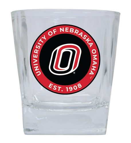 Nebraska at Omaha 10 oz Whiskey Rocks Glass Circle Design Officially Licensed Collegiate Product