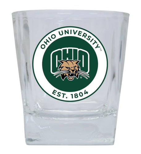 Ohio University 10 oz Whiskey Rocks Glass Circle Design Officially Licensed Collegiate Product 