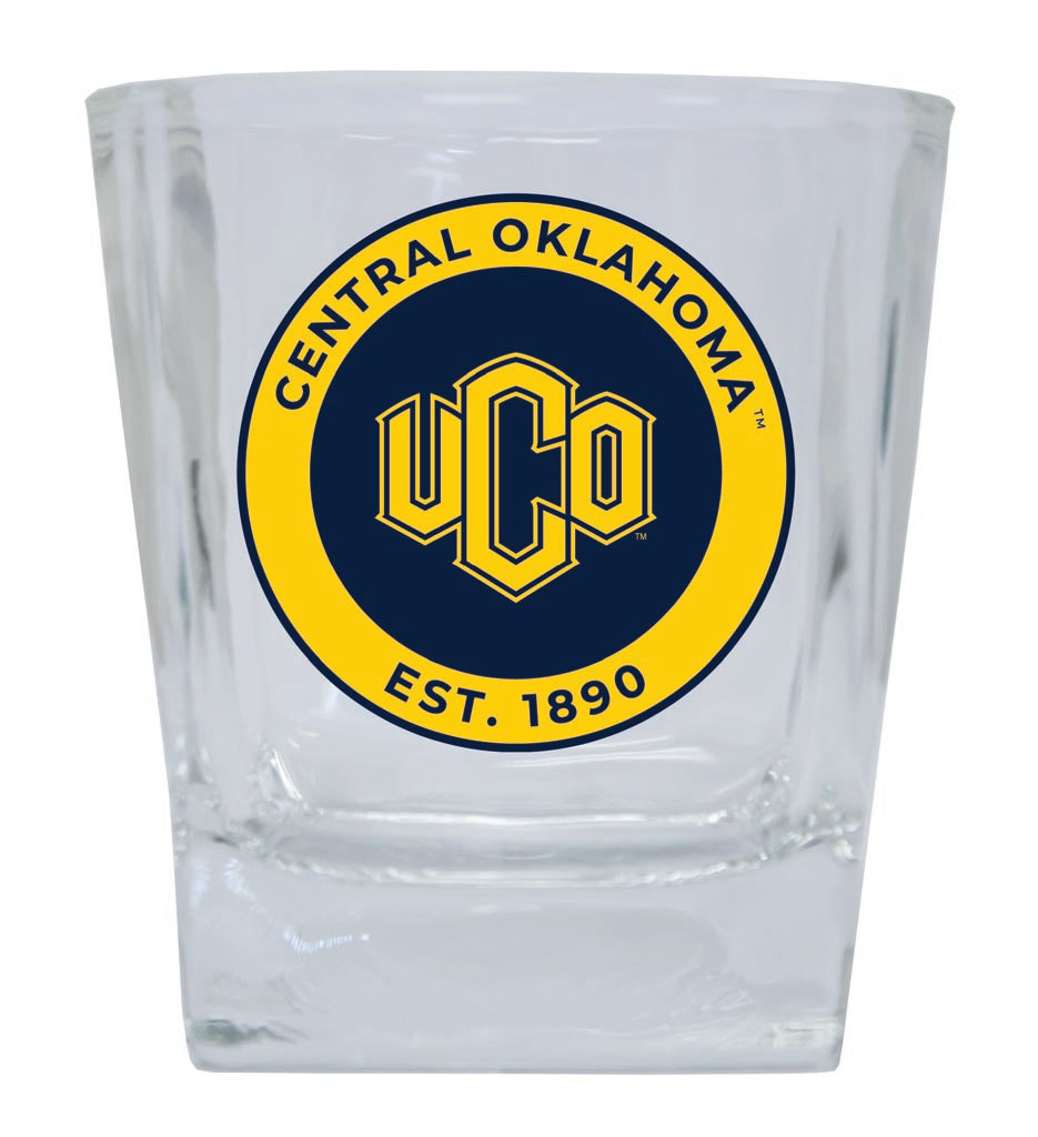 University of Central Oklahoma Bronchos 10 oz Whiskey Rocks Glass Circle Design Officially Licensed Collegiate Product 