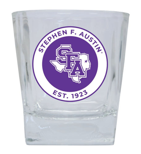 Stephen F. Austin State University 10 oz Whiskey Rocks Glass Circle Design Officially Licensed Collegiate Product