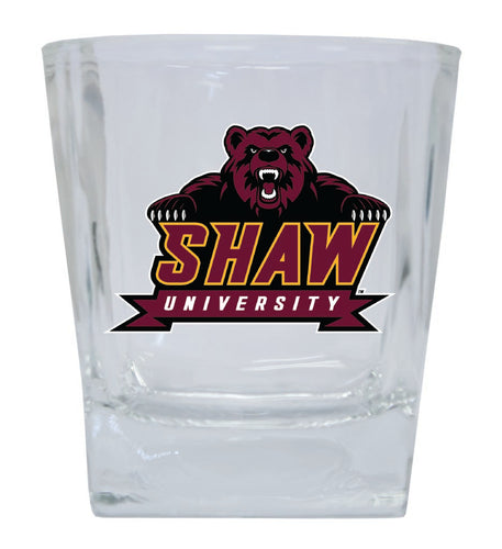 Shaw University Bears 10 oz Whiskey Rocks Glass Circle Design Officially Licensed Collegiate Product 