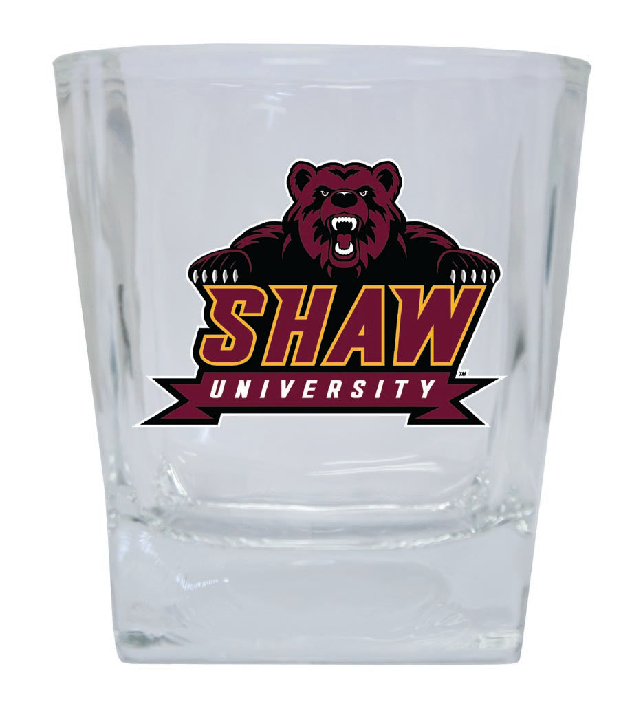 Shaw University Bears 10 oz Whiskey Rocks Glass Circle Design Officially Licensed Collegiate Product 