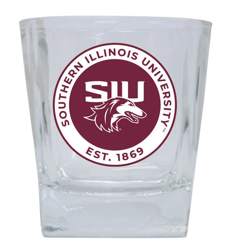 Southern Illinois Salukis 10 oz Whiskey Rocks Glass Circle Design Officially Licensed Collegiate Product