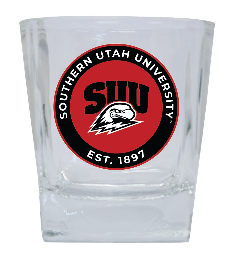 Southern Utah University 10 oz Whiskey Rocks Glass Circle Design Officially Licensed Collegiate Product 