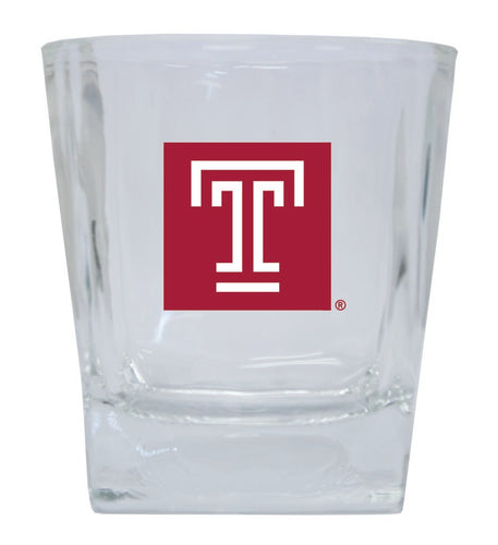 Temple University 10 oz Whiskey Rocks Glass Circle Design Officially Licensed Collegiate Product