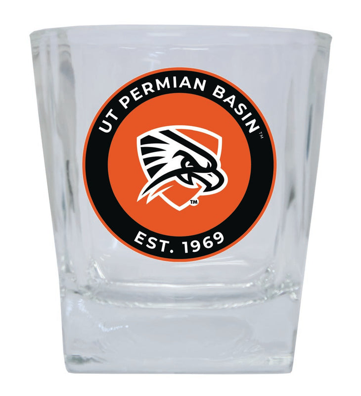 University of Texas of the Permian Basin 10 oz Whiskey Rocks Glass Circle Design Officially Licensed Collegiate Product