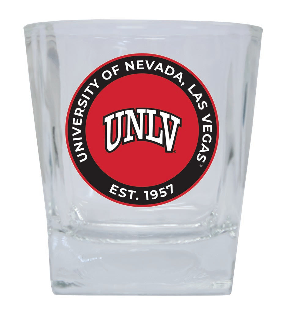 UNLV Rebels 10 oz Whiskey Rocks Glass Circle Design Officially Licensed Collegiate Product