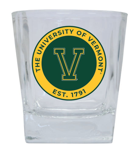 Vermont Catamounts 10 oz Whiskey Rocks Glass Circle Design Officially Licensed Collegiate Product