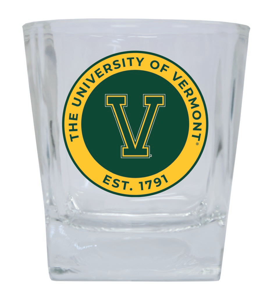 Vermont Catamounts 10 oz Whiskey Rocks Glass Circle Design Officially Licensed Collegiate Product