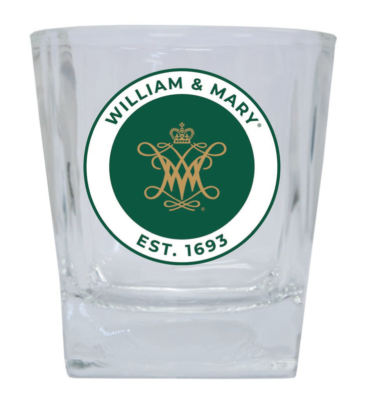 William and Mary 10 oz Whiskey Rocks Glass Circle Design Officially Licensed Collegiate Product 