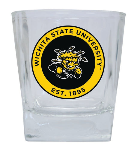 Wichita State Shockers 10 oz Whiskey Rocks Glass Circle Design Officially Licensed Collegiate Product