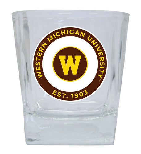 Western Michigan University 10 oz Whiskey Rocks Glass Circle Design Officially Licensed Collegiate Product