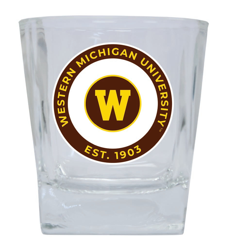 Western Michigan University 10 oz Whiskey Rocks Glass Circle Design Officially Licensed Collegiate Product