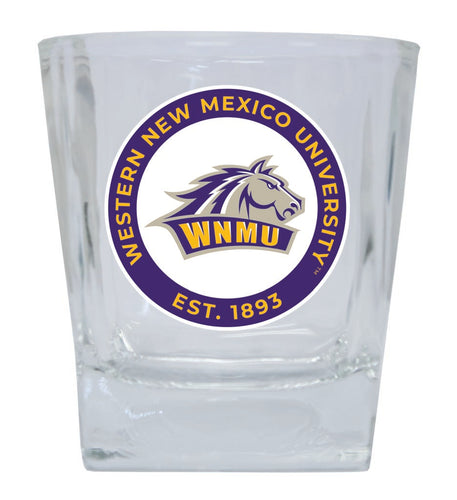 Western New Mexico University 10 oz Whiskey Rocks Glass Circle Design Officially Licensed Collegiate Product