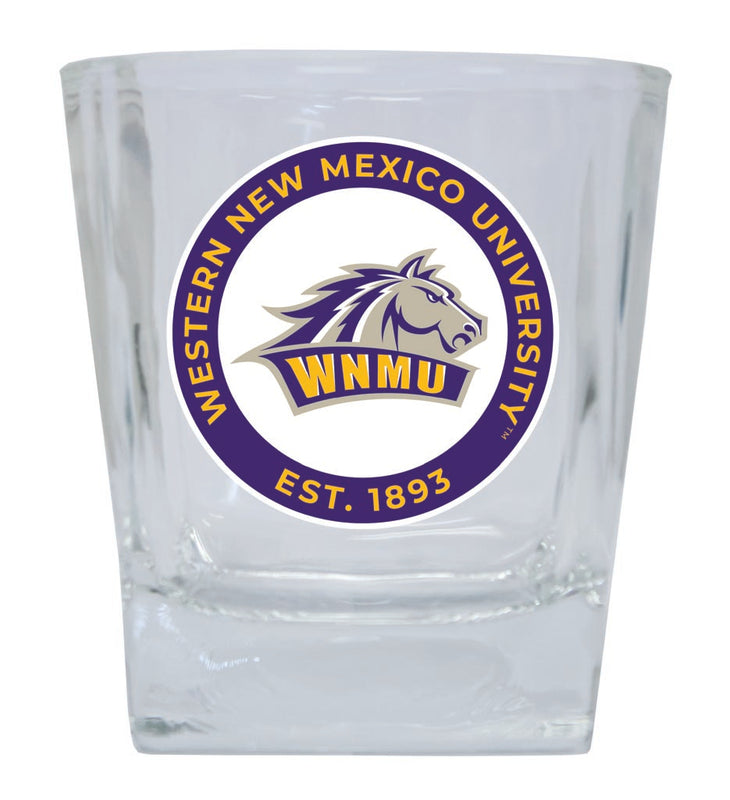 Western New Mexico University 10 oz Whiskey Rocks Glass Circle Design Officially Licensed Collegiate Product