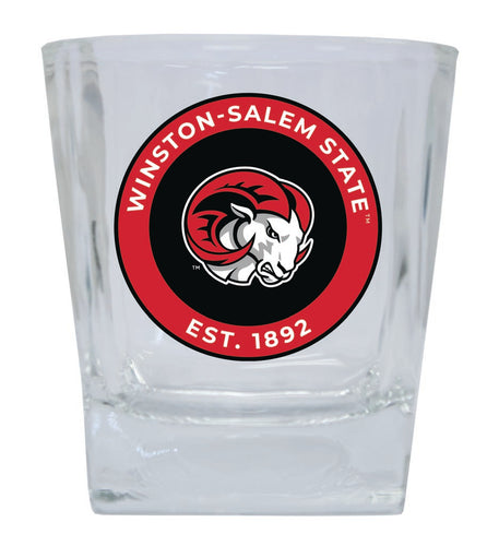 Winston-Salem State 10 oz Whiskey Rocks Glass Circle Design Officially Licensed Collegiate Product 