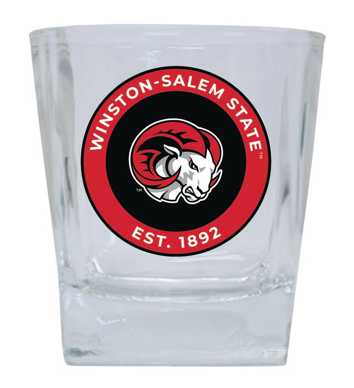 Winston-Salem State 10 oz Whiskey Rocks Glass Circle Design Officially Licensed Collegiate Product 