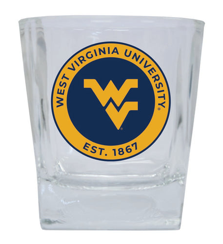 West Virginia Mountaineers 10 oz Whiskey Rocks Glass Circle Design Officially Licensed Collegiate Product
