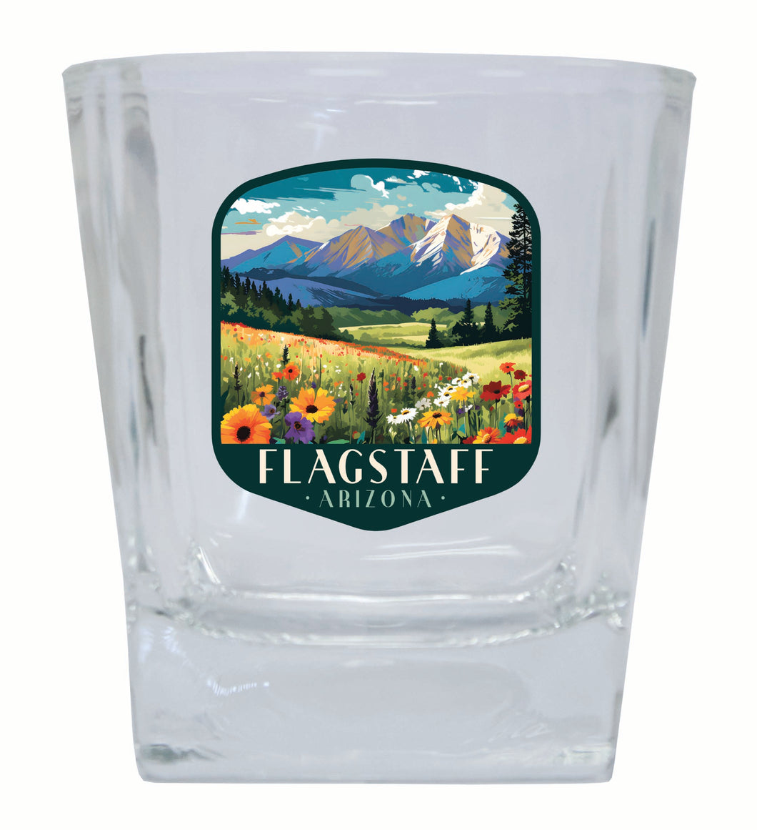 Flagstaff Arizona Design C Souvenir 10 oz Whiskey Glass Rocks Glass 2-Pack