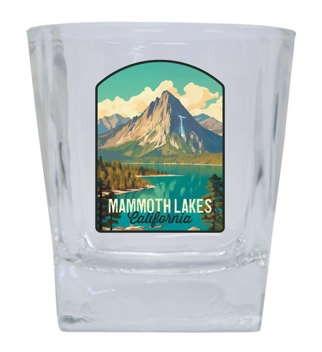 Mammoth Lakes California Design A Souvenir 10 oz Whiskey Glass Rocks Glass 2-Pack