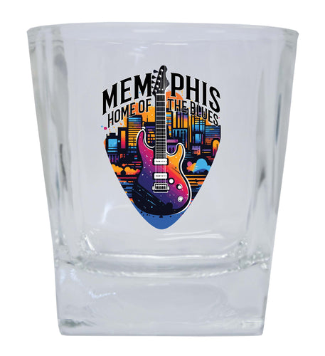 Memphis Tennessee Design B Souvenir 10 oz Whiskey Glass Rocks Glass 4-Pack