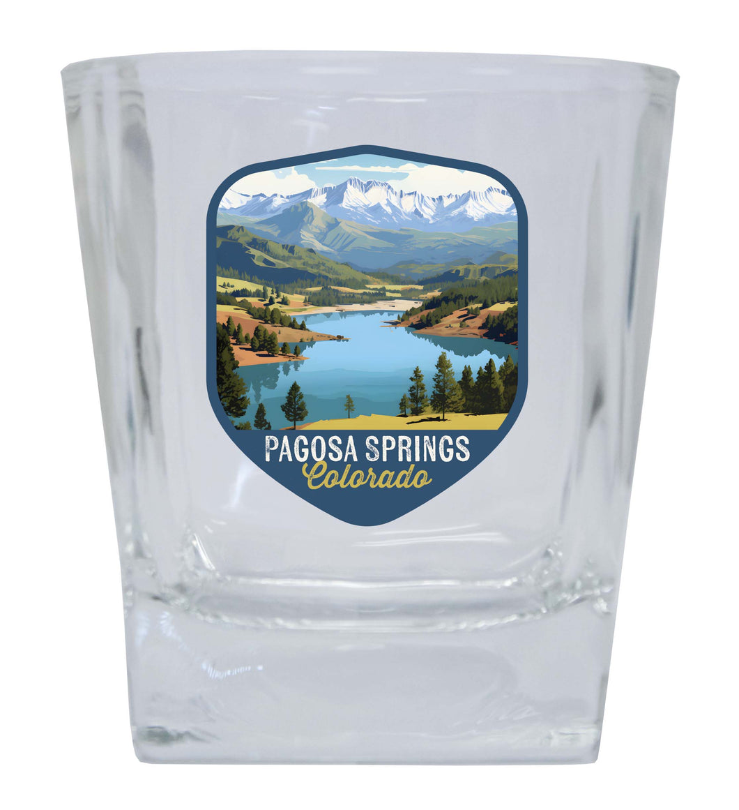 Pagosa Springs Colorado Design B Souvenir 10 oz Whiskey Glass Rocks Glass Single