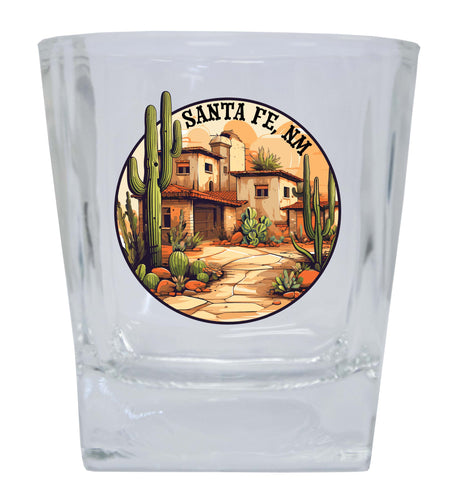 Santa Fe New Mexico Design D Souvenir 10 oz Whiskey Glass Rocks Glass Single
