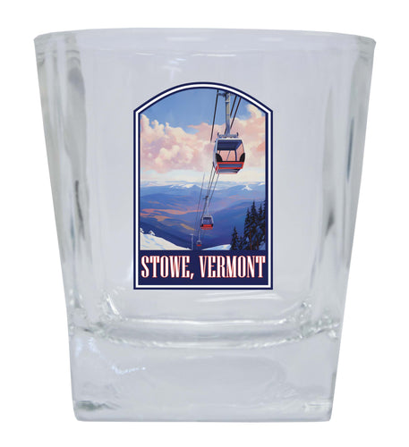 Stowe Mountain Vermont Design B Souvenir 10 oz Whiskey Glass Rocks Glass Single