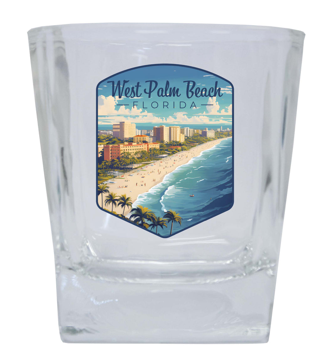 West Palm Beach Florida Design A Souvenir 10 oz Whiskey Glass Rocks Glass Single