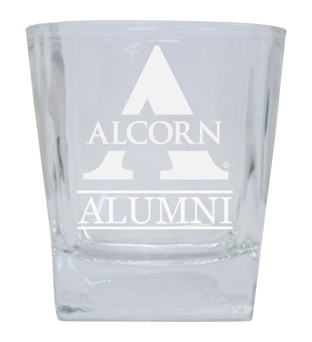 Alcorn State Braves  Alumni Elegance 10oz Etched Glass Tumbler